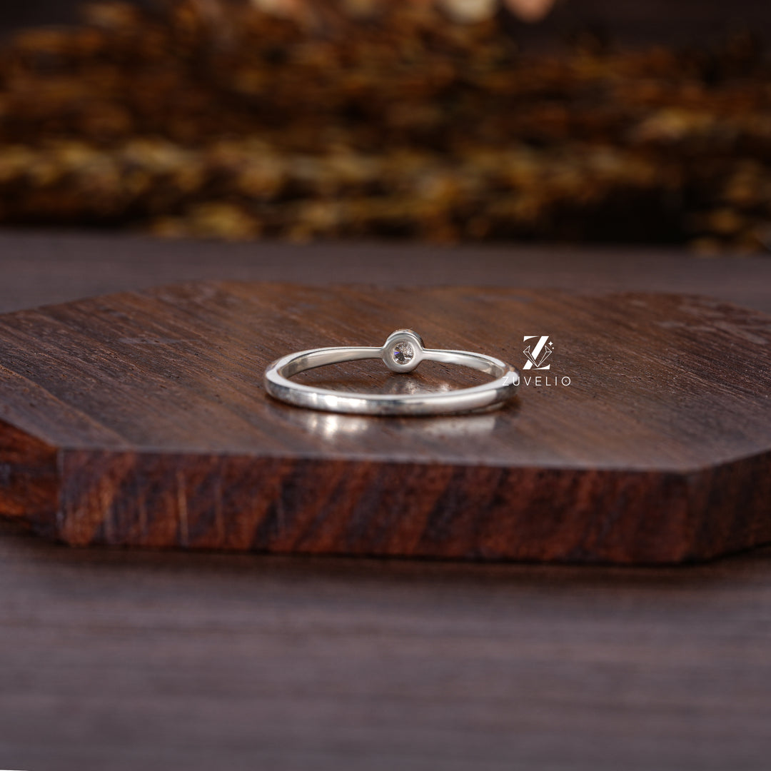 Dainty Solitaire Moissanite Ring