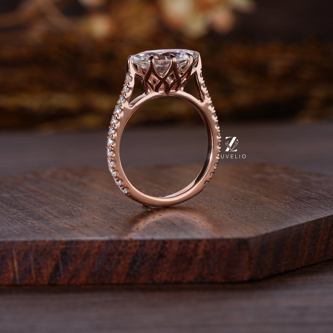 Marquise Cut Rose Gold Ring