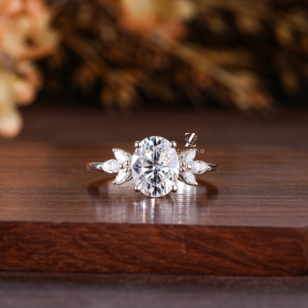 Oval Moissanite Ring