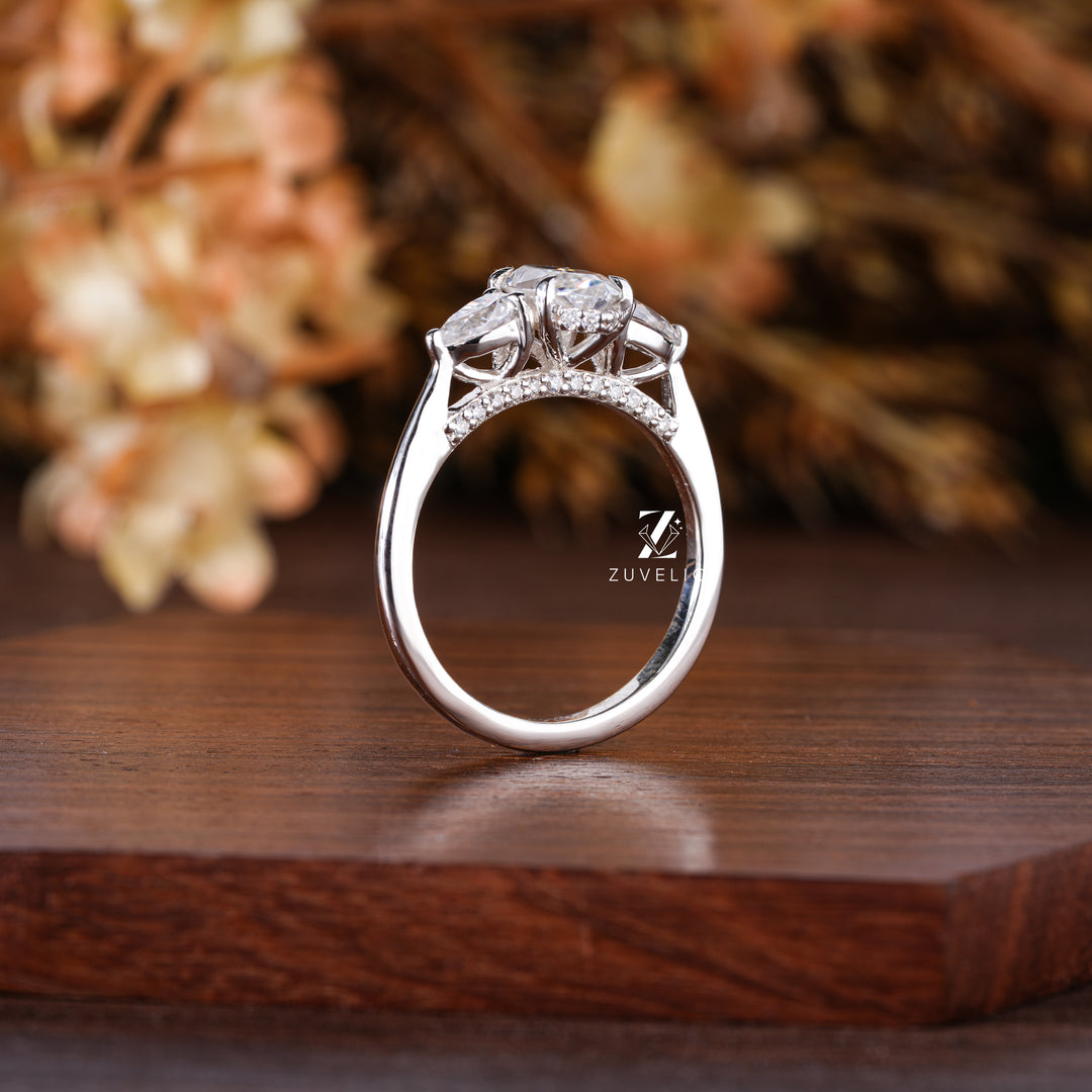 Marquise Cut Moissanite Ring