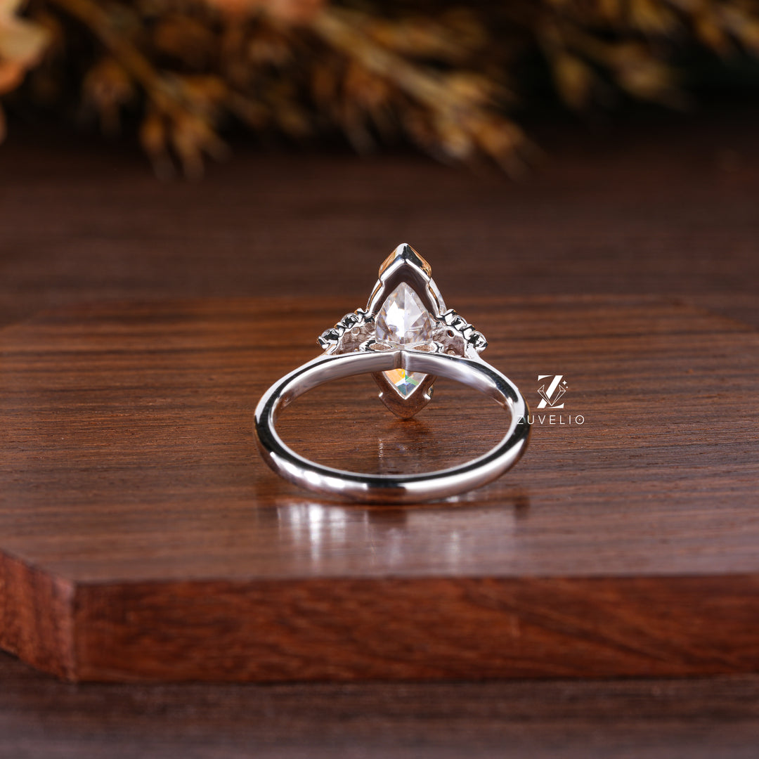 Marquise Half Bezel Ring