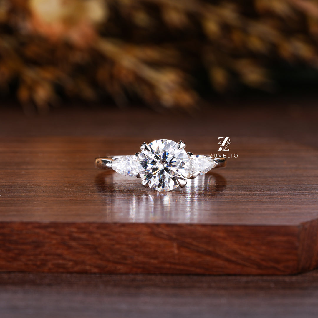 Round Cut Moissanite Ring