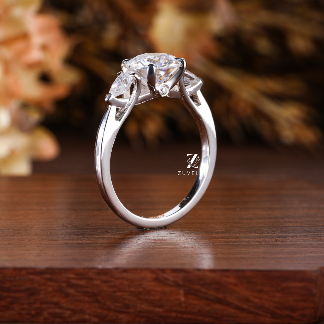 Round Cut Moissanite Ring