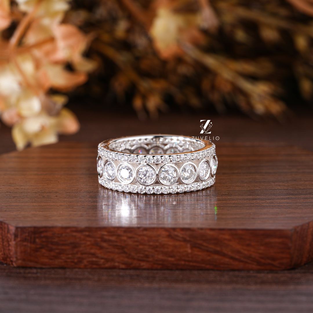 Double Halo Style Ring