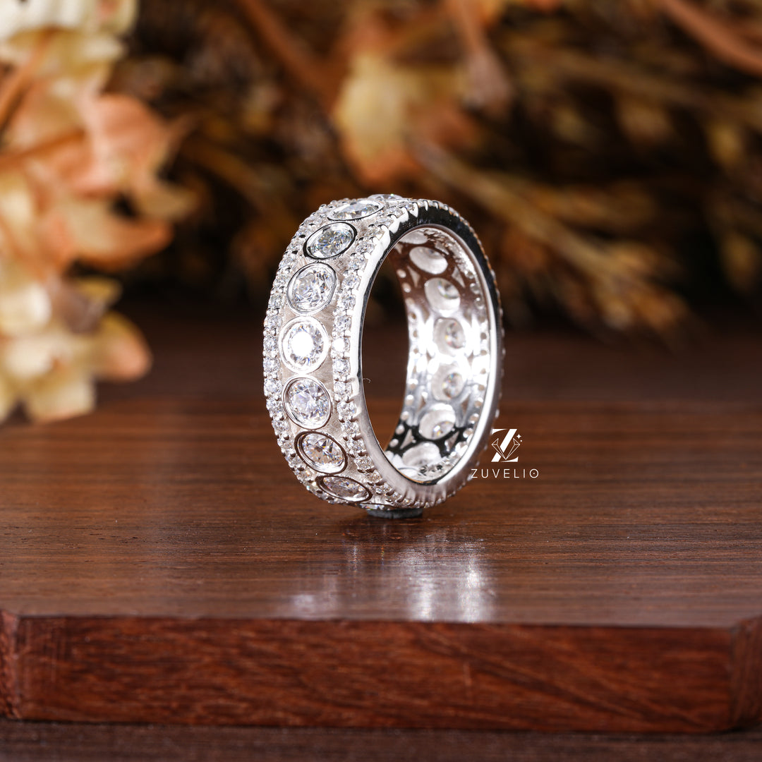 Double Halo Style Ring