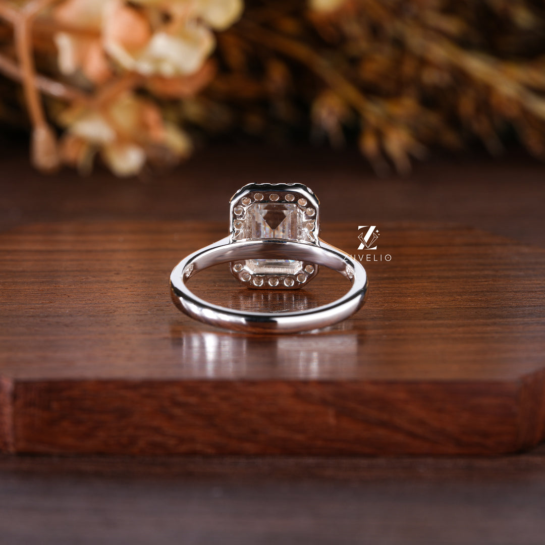 Emerald Cut Moissanite Ring