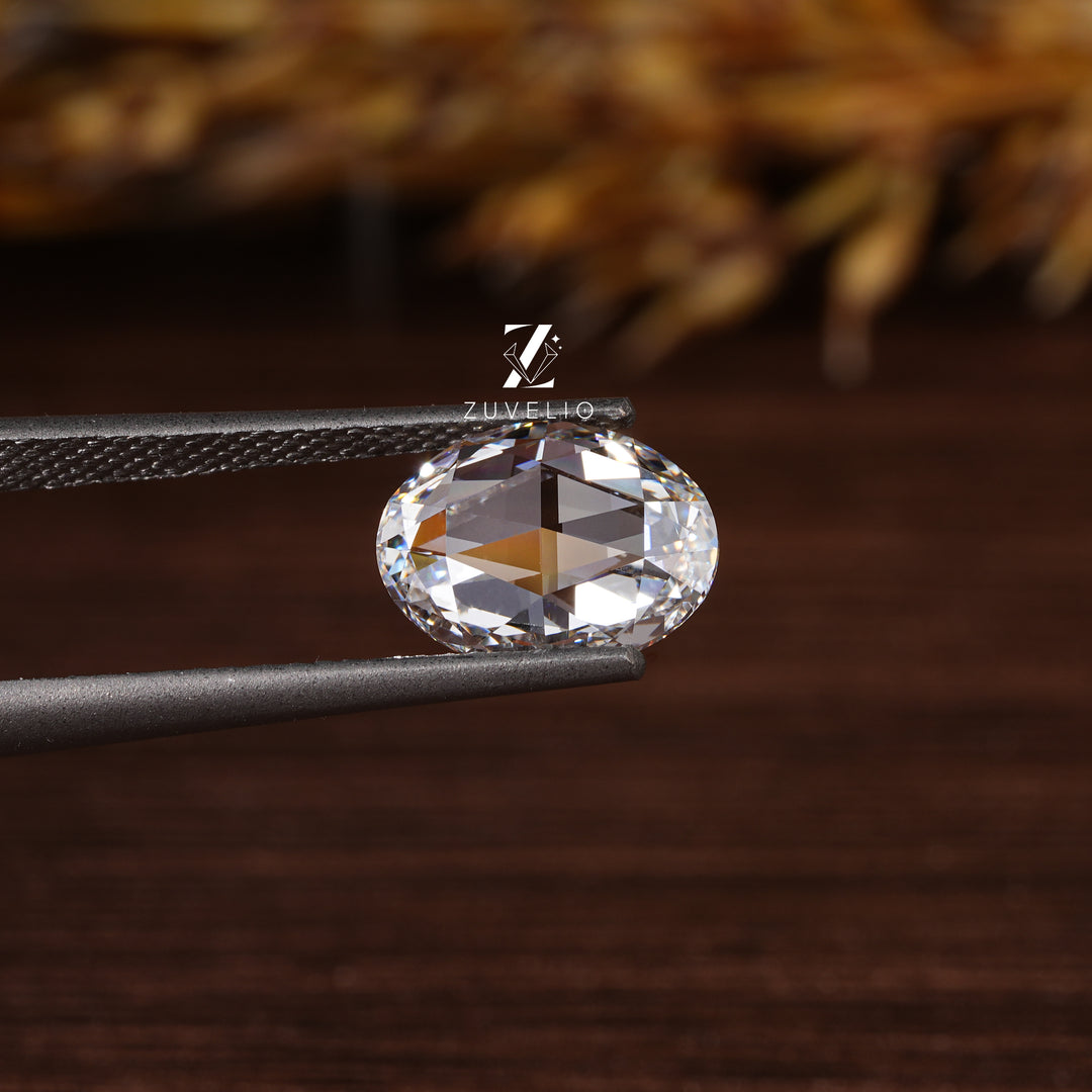 2.02 Ct Oval Rose Cut Diamond