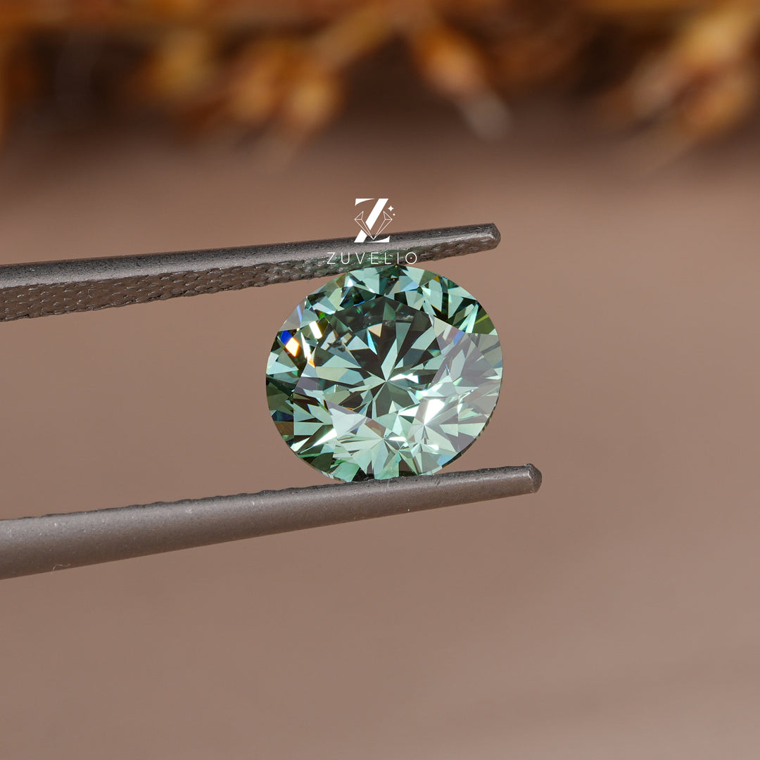 2.01 Ct Blue Green Lab Diamond