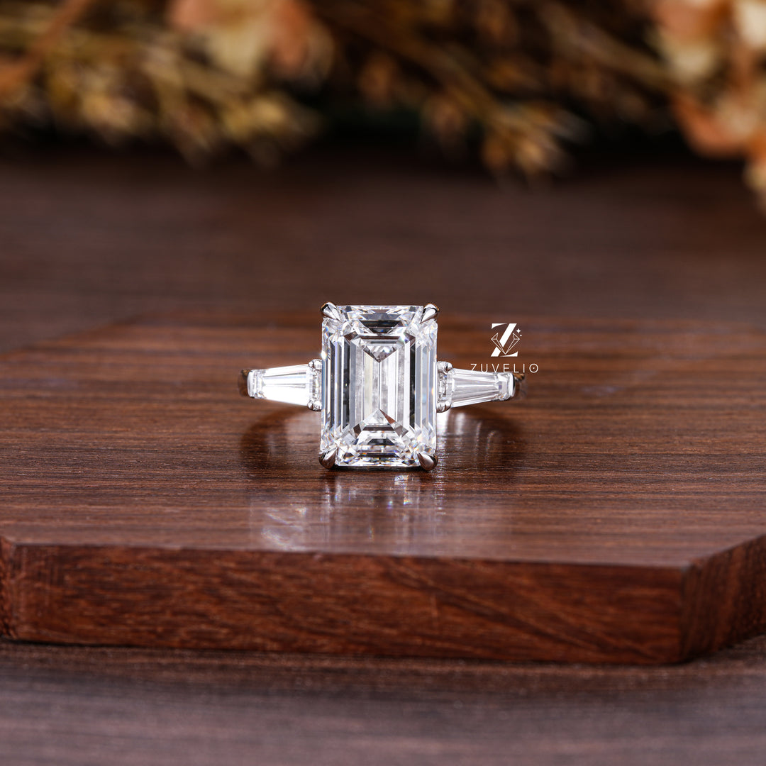 Emerald Cut Lab Diamond Ring