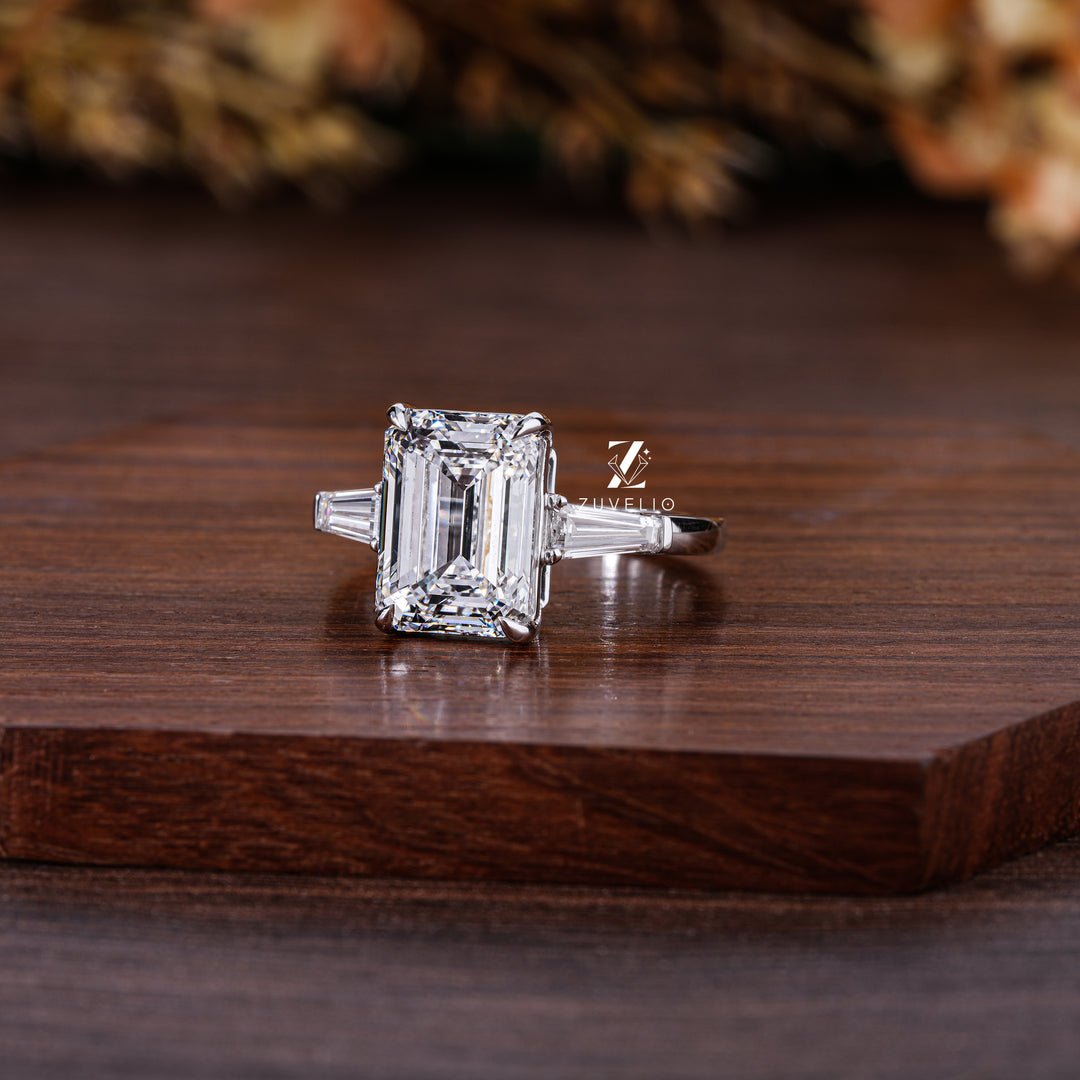 Emerald Cut Lab Diamond Ring