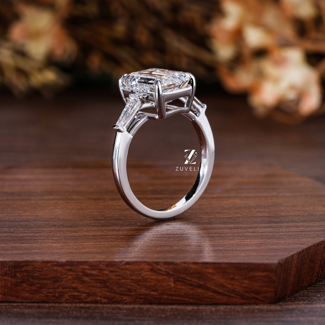 Emerald Cut Lab Diamond Ring