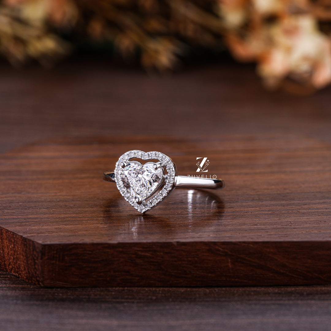 Heart Shape Lab Ring