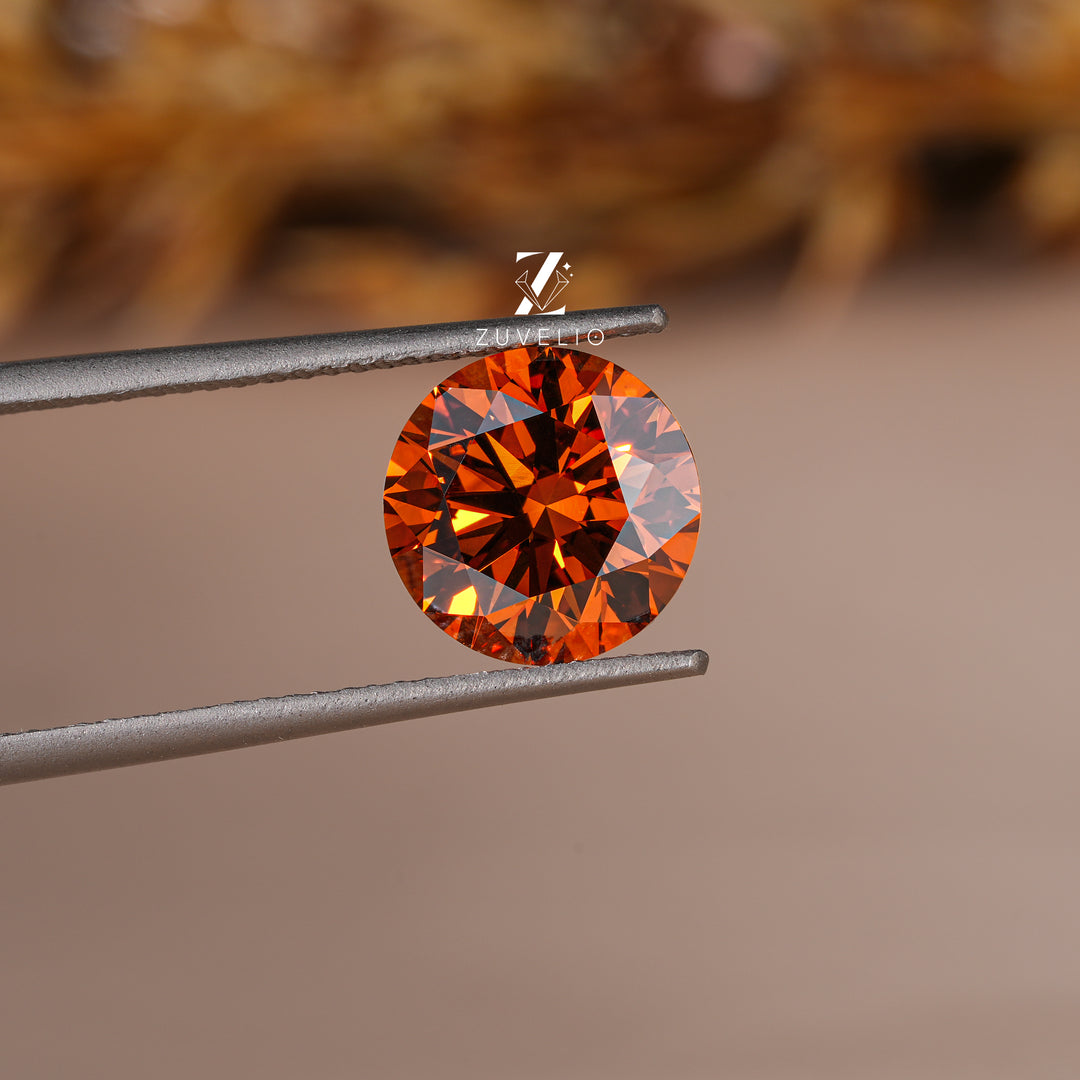 2.05 Ct Brown Orange Lab Diamond