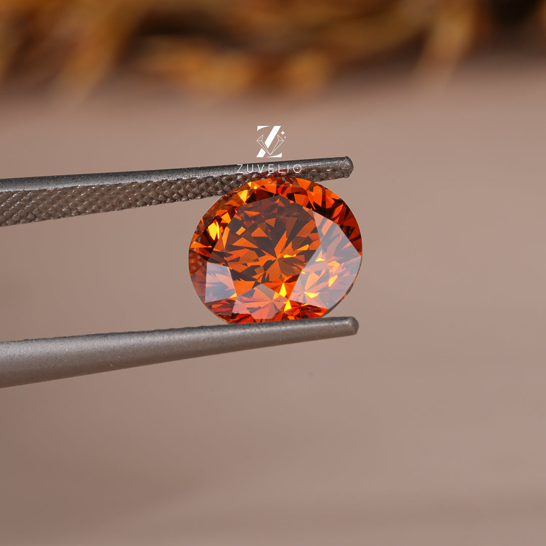 2.05 Ct Brown Orange Lab Diamond