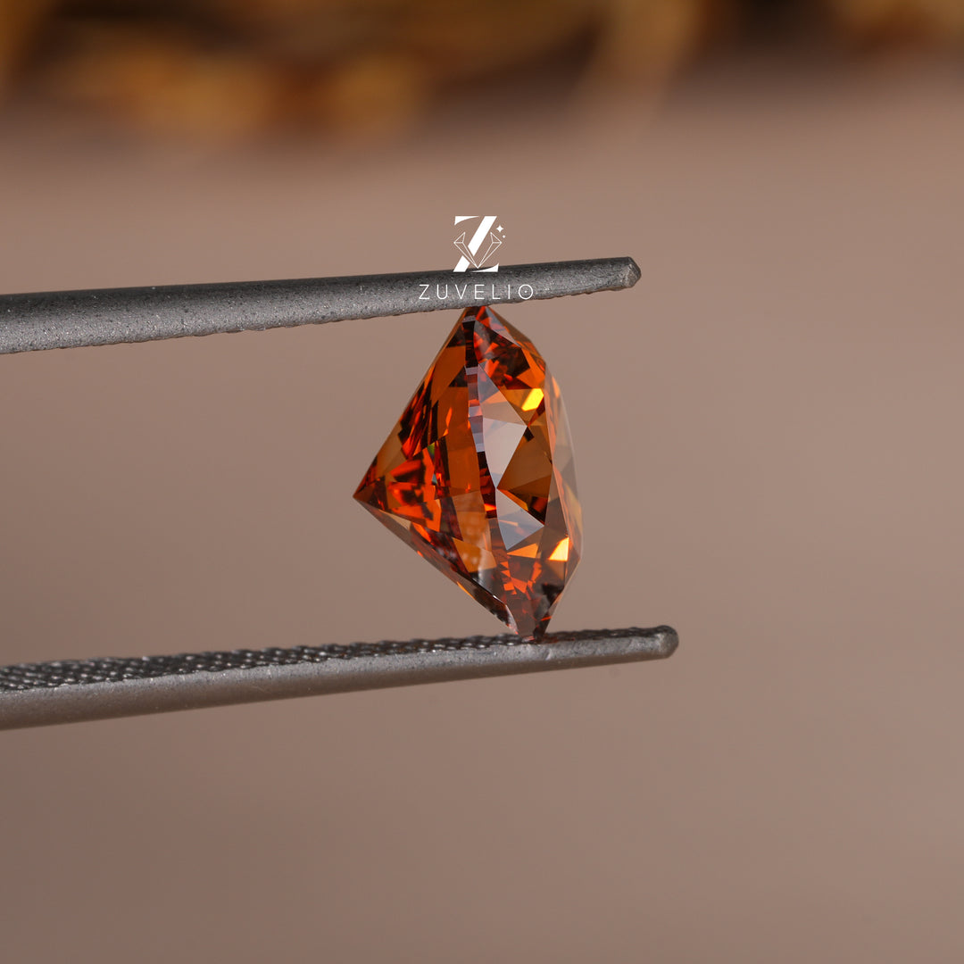 2.05 Ct Brown Orange Lab Diamond