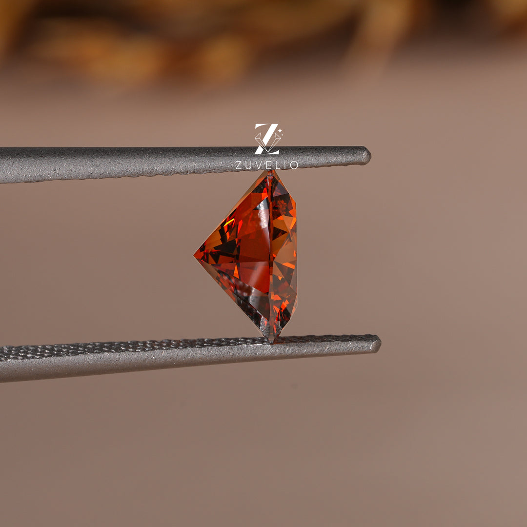 2.05 Ct Brown Orange Lab Diamond