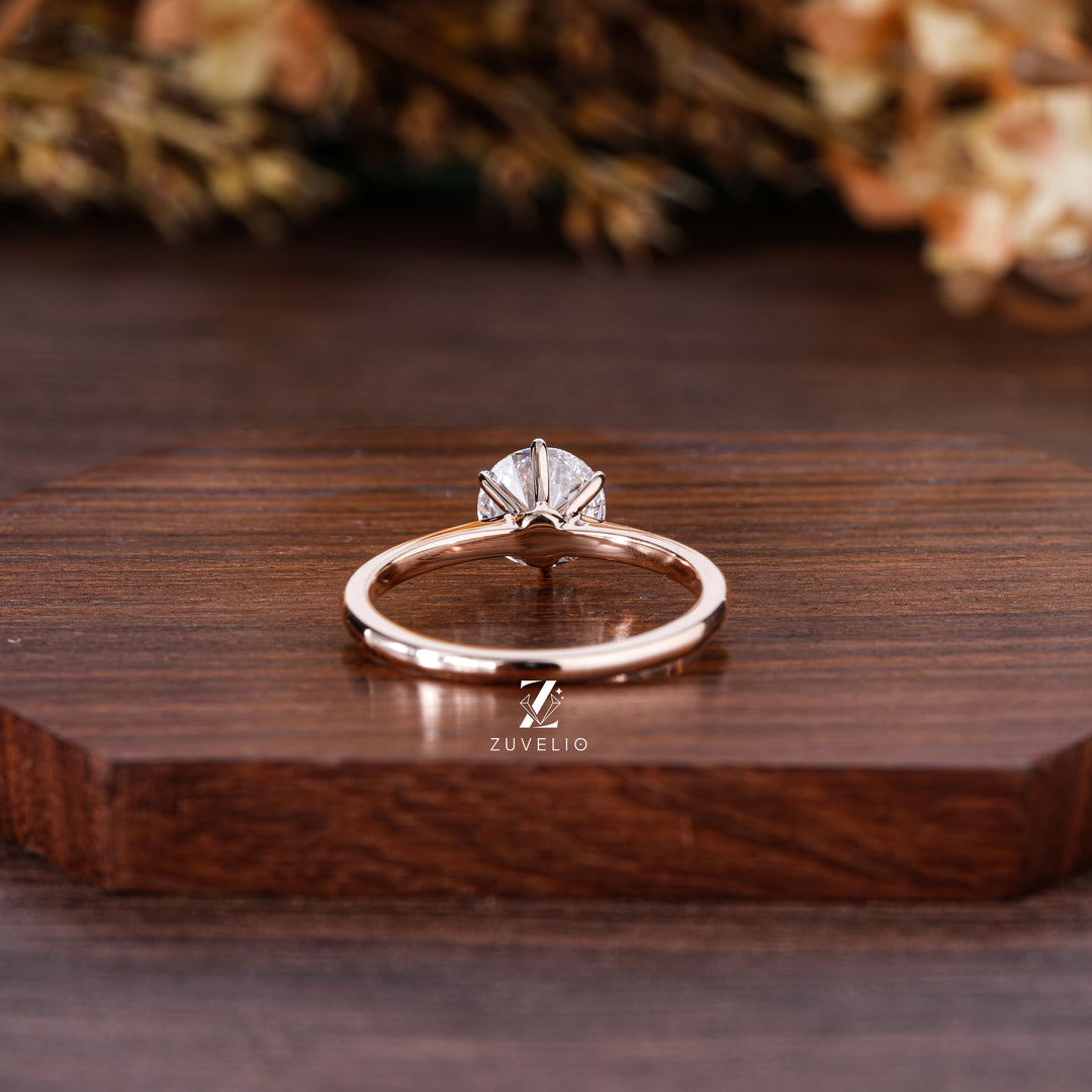 Rose Gold Solitaire Ring