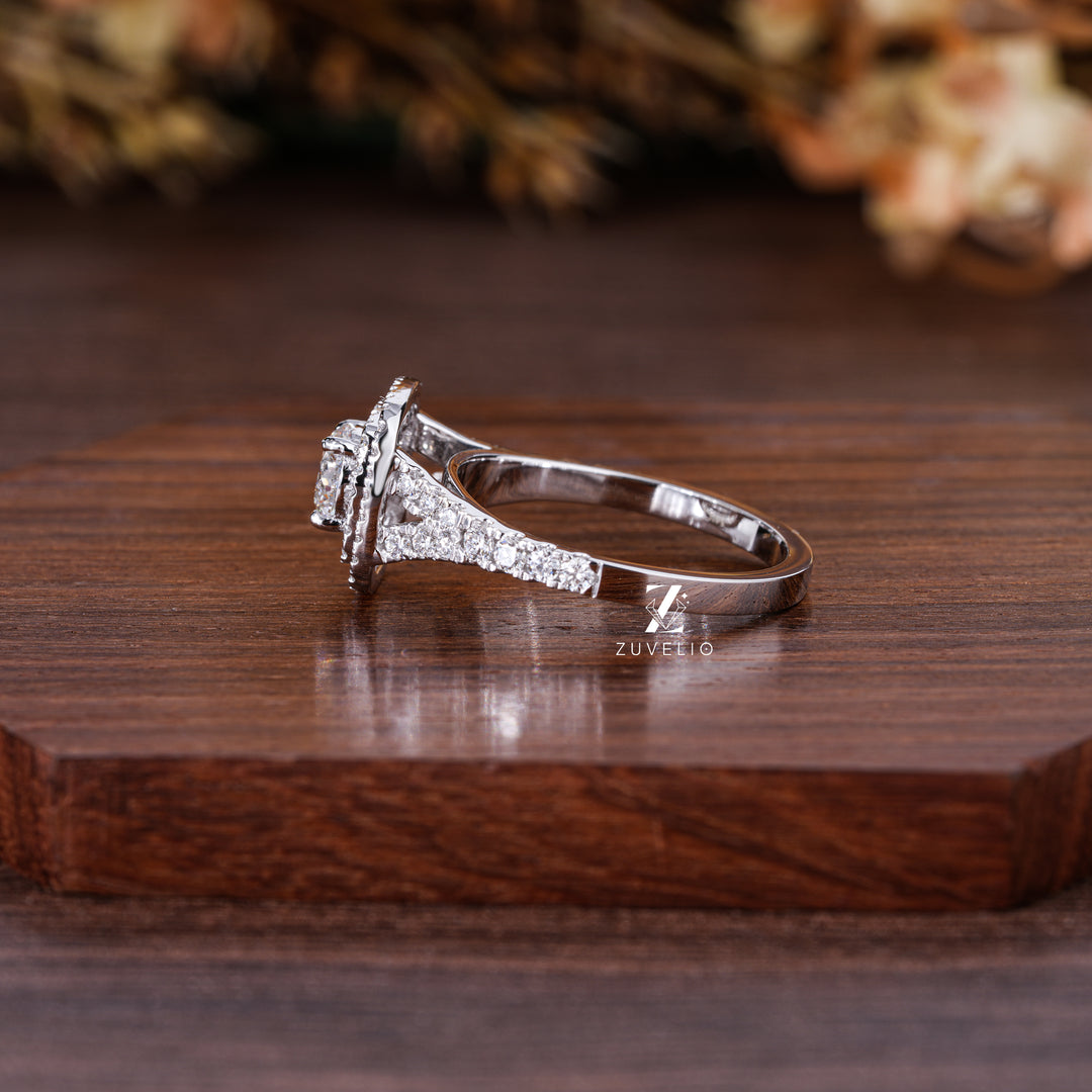 Double Halo Lab Diamond Ring