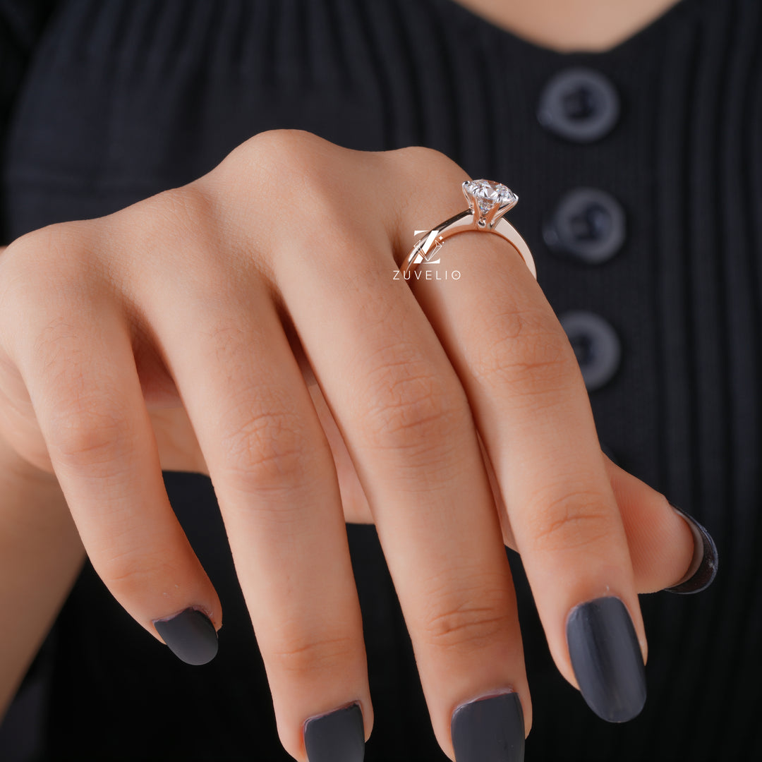 Rose Gold Solitaire Ring