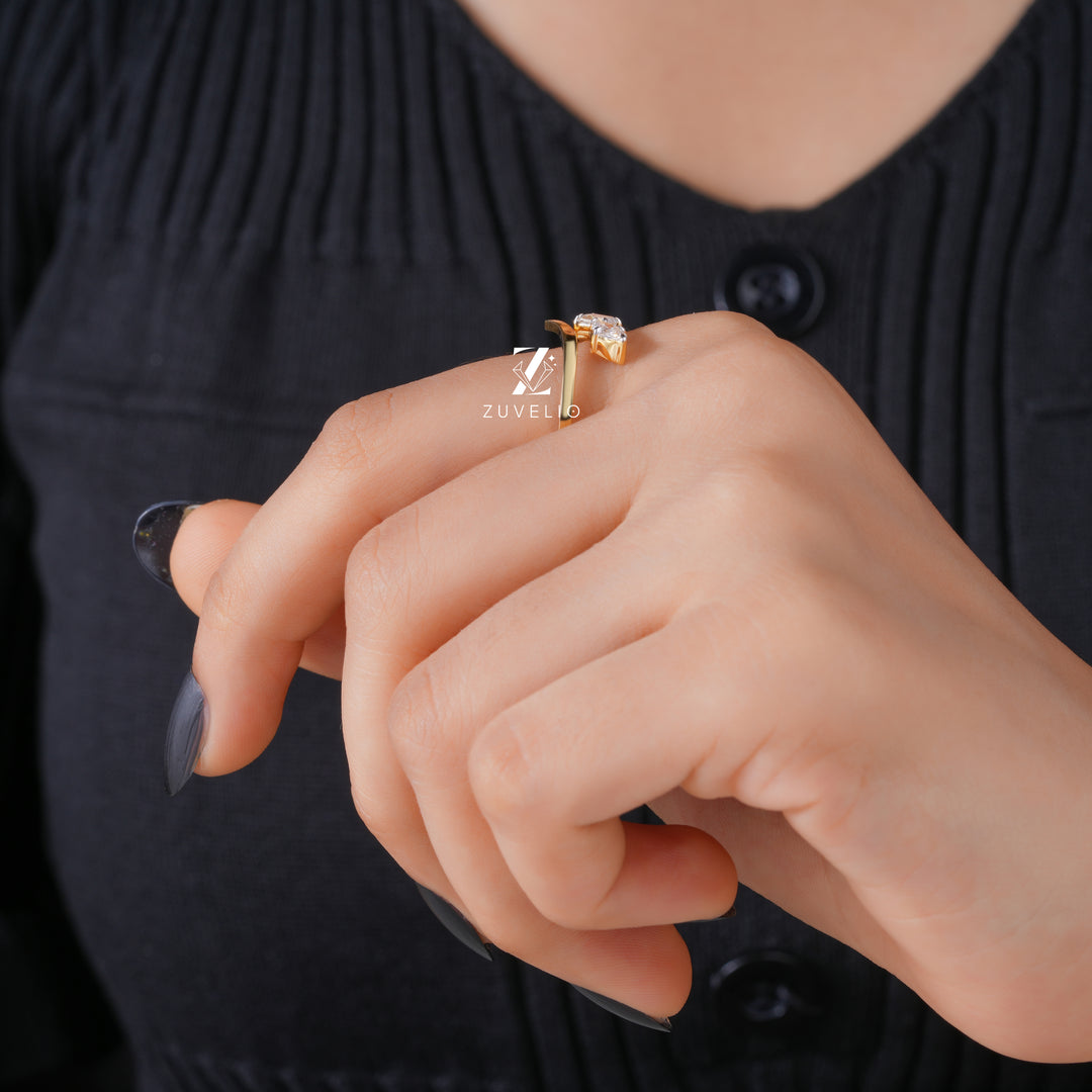 Marquise Emerald Round Ring