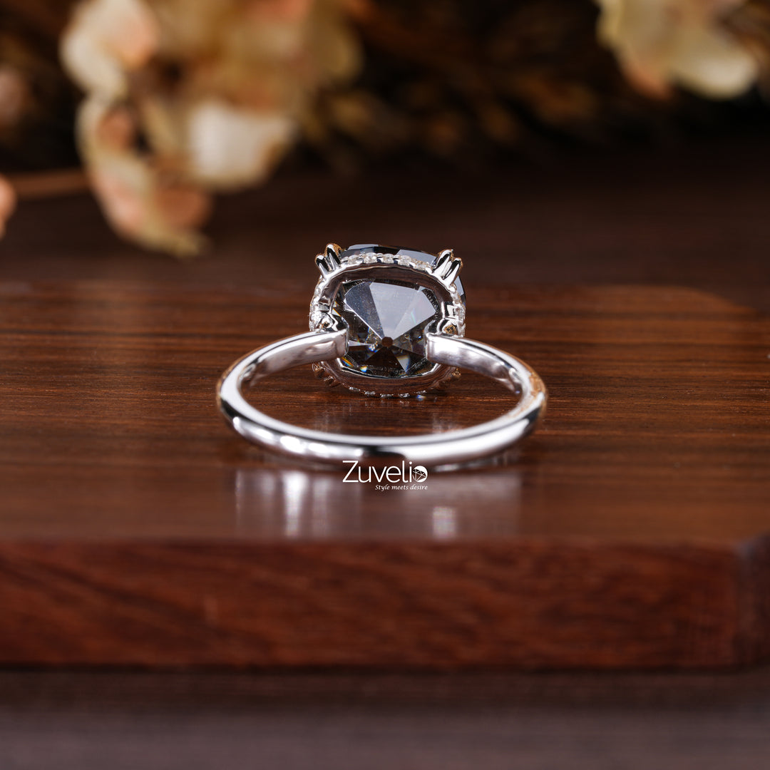 Grey Moissanite Ring