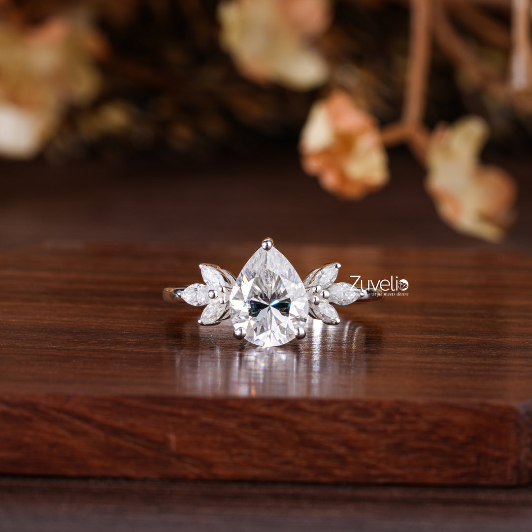 Pear Cut Marquise Ring