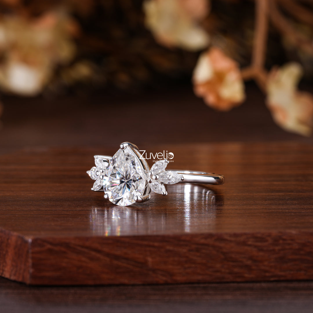 Pear Cut Marquise Ring