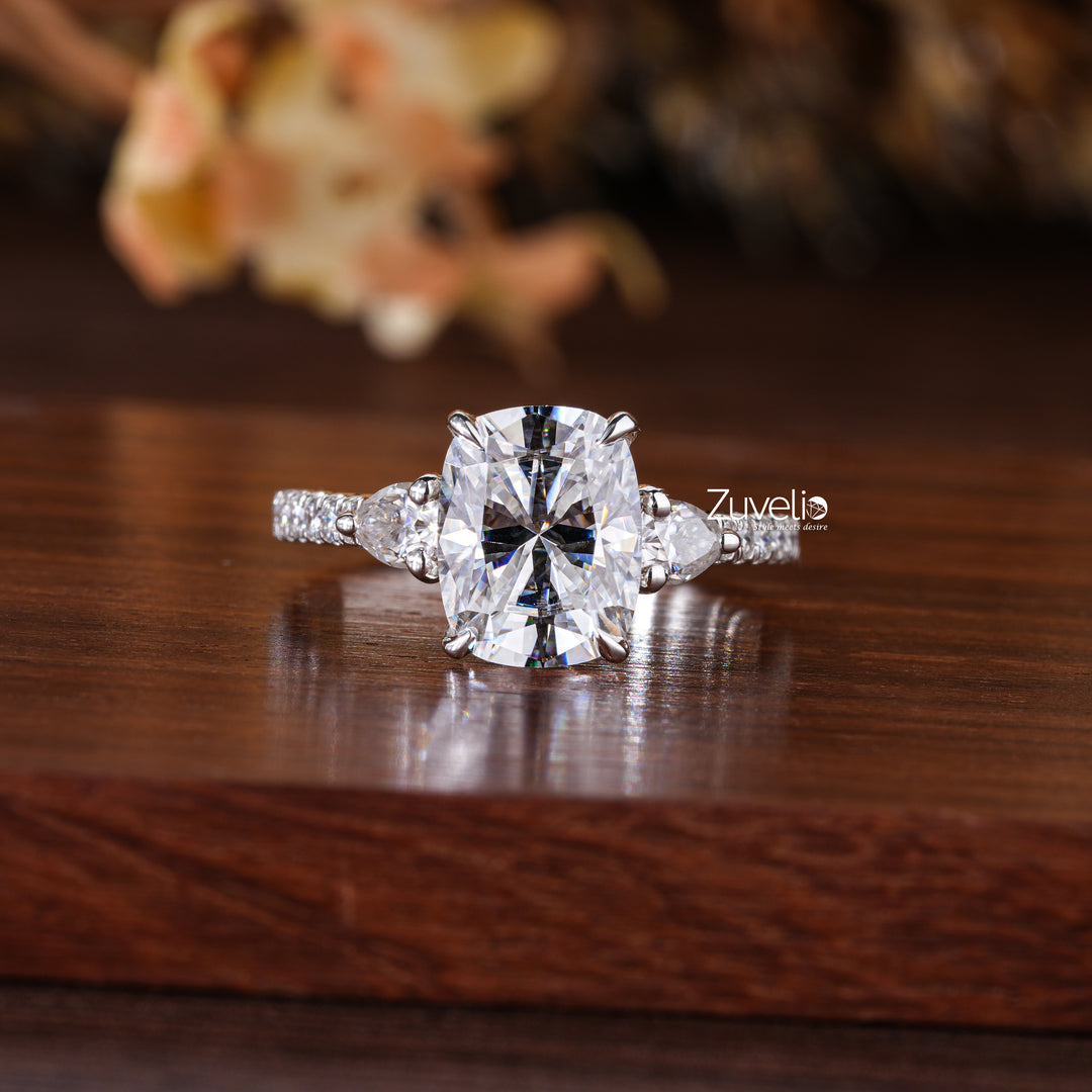 Radiant Cut Moissanite Ring