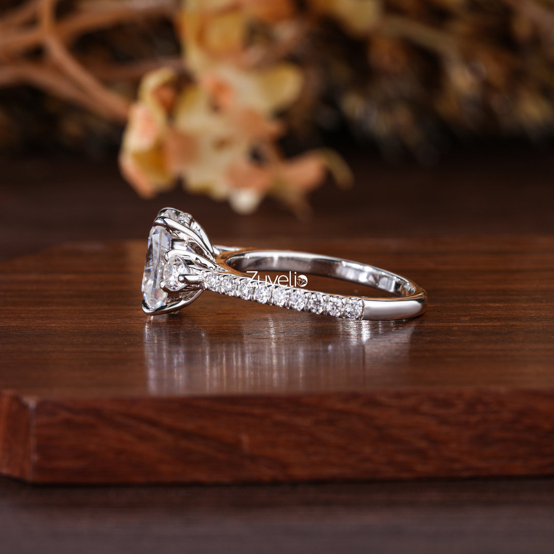 Radiant Cut Moissanite Ring