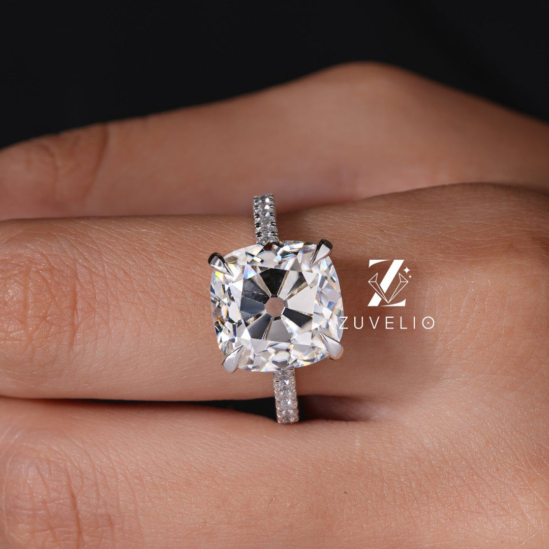 OMC Cushion Moissanite Ring