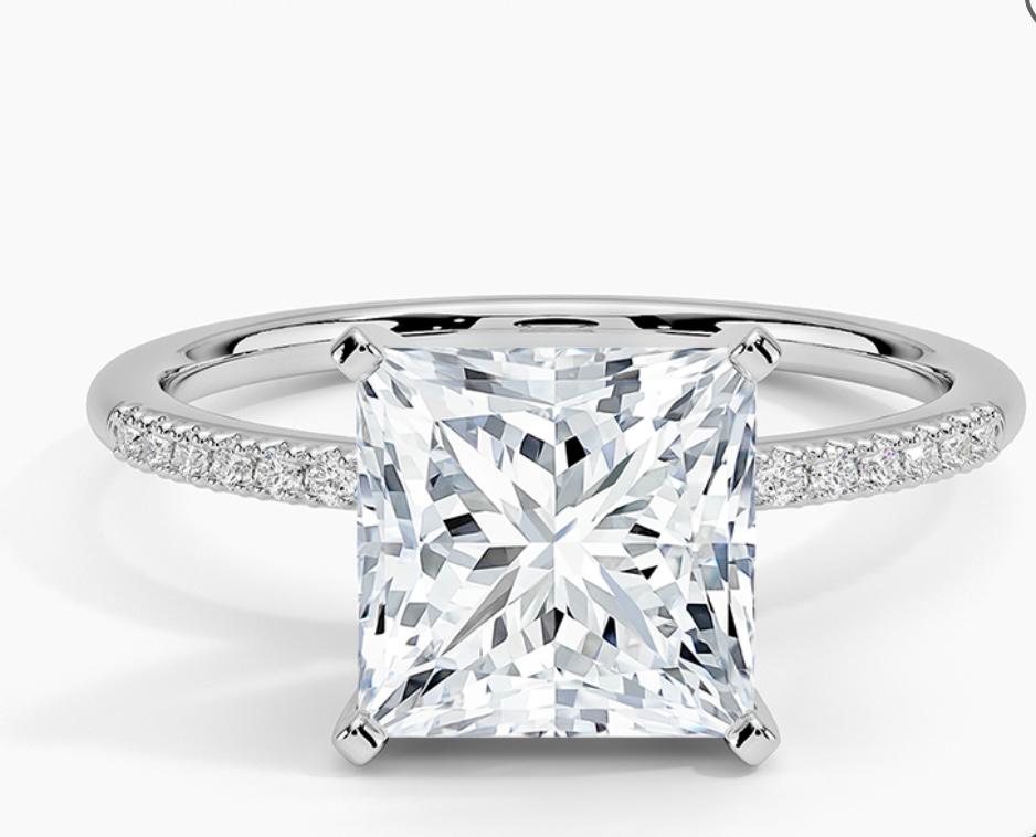 Final Payment - 2 Ct Princess Moissanite Engagement Ring